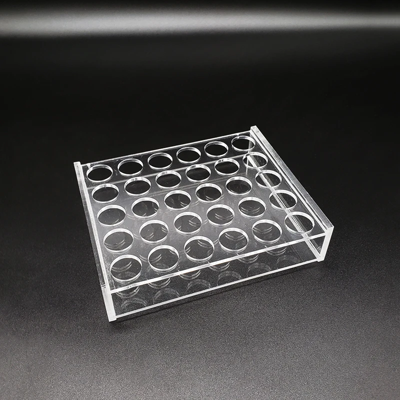 

Plexiglass sample bottle rack, 30 holes / 50 holes / 100 holes for 5ml Screw-top bottle