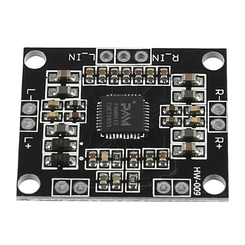 

Цифровые платы усилителя мощности PAM8610, 2x15 Вт, двухканальный стерео мини-усилитель мощности класса D, миниатюрная плата постоянного тока 6-12 В