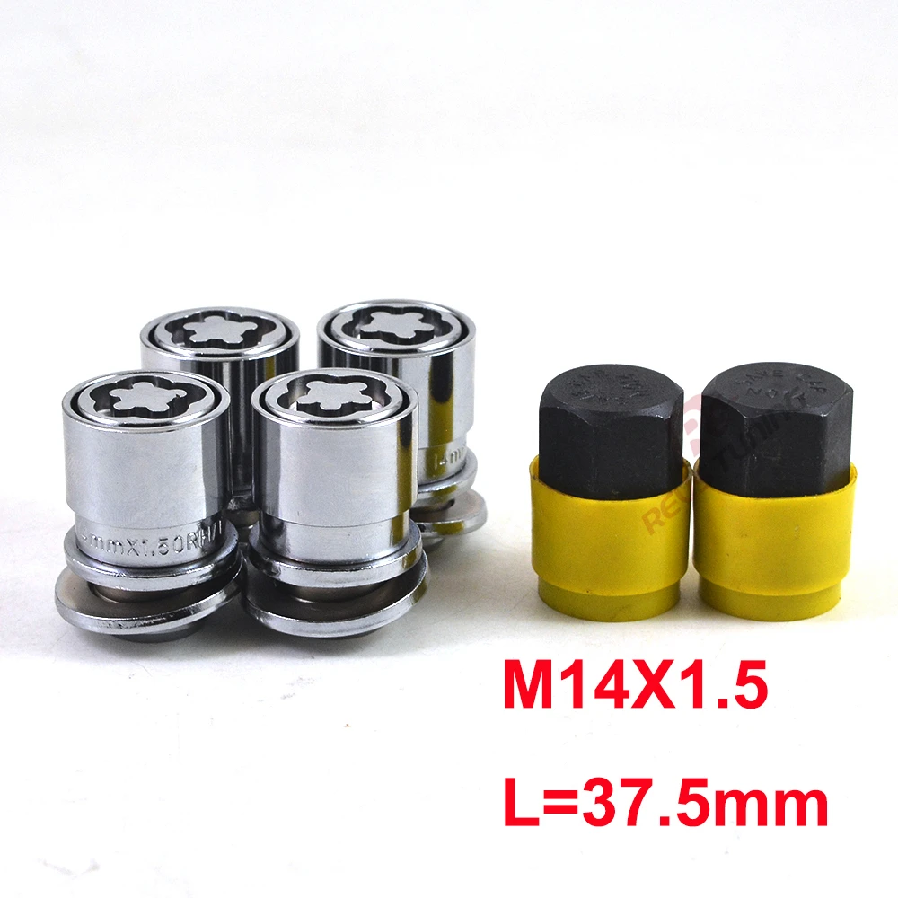 M14x1.5 M14 1.5 Steel Car Alloy Wheel Rim Locking Lock Lug Nuts For Toyota Land Cruiser 100 105 / Land Rover Freelander 1