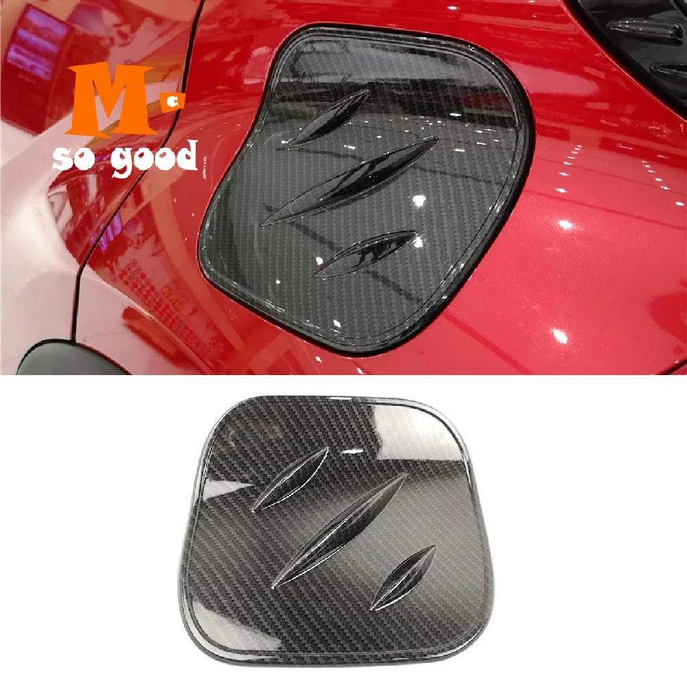 ABS Carbon Fibre Car Fuel Tank Cap decor Sticker Cover Trim for Toyota C-HR CHR 2017 2018 exterior Styling Accessories