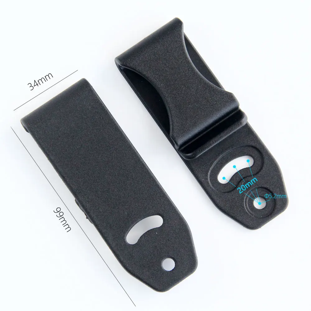 10 TEILE/LOS Taktische Schwarz Gürtel Clip Mit Montage Schrauben Kunststoff Tuckable Gürtel Clip Einstellbare Loops