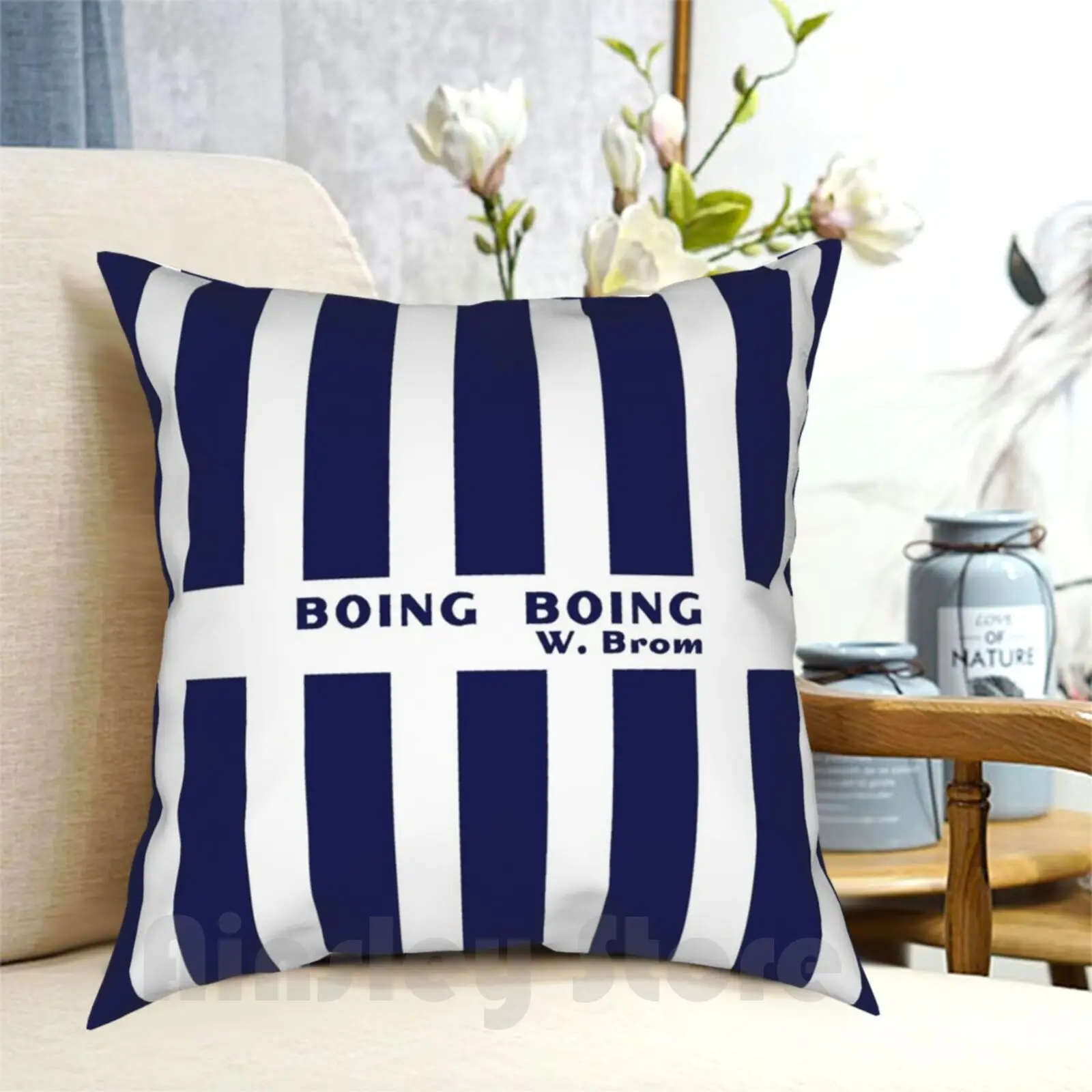 Boing Boing-W.Brom Pillow Case Printed Home Soft DIY Pillow cover West Brom Baggies Wba Football Albion West Bromwich