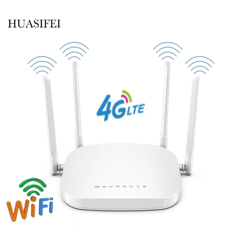 

300Mbps Wifi router 4G LTE router 3G / 4G wireless CPE router 4 with SIM card slot 4 external antennas up to 32 users WAN / LAN