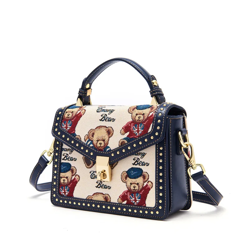 Go with cartoon bear cute envelope bag cross body bag women shoulder bag go with fashion handbag small square bag