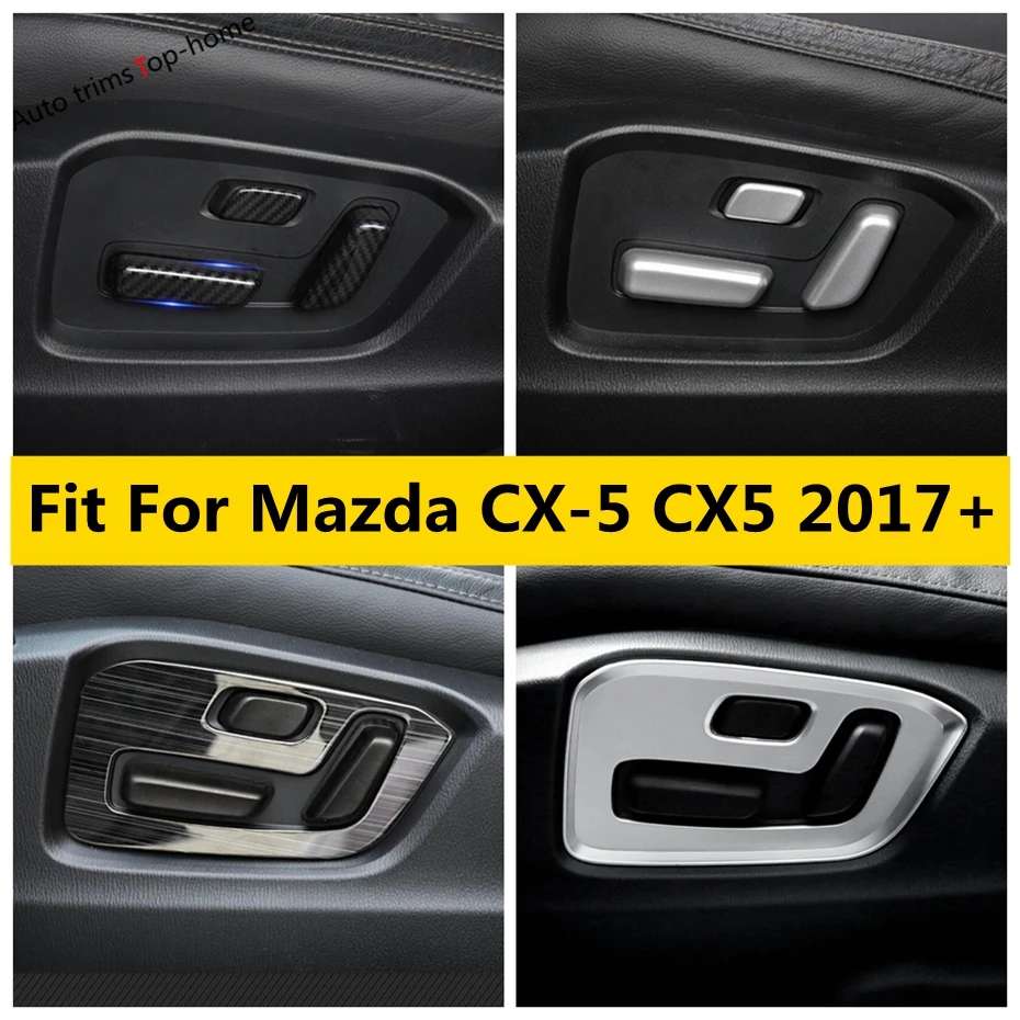 

Stainless Steel Seat Adjustment Door Switch Button Decoration Frame Cover Trim For Mazda CX-5 CX5 2017 - 2024 Car Accessories