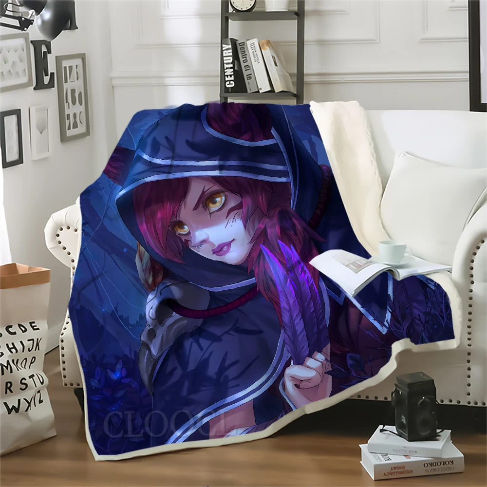 CLOOCL Akali Neon LoL LPL Blanket Print Fashion Sofa Throw Blanket for Beds Teenager Home Decoration Bedding Adult Kids Quilts