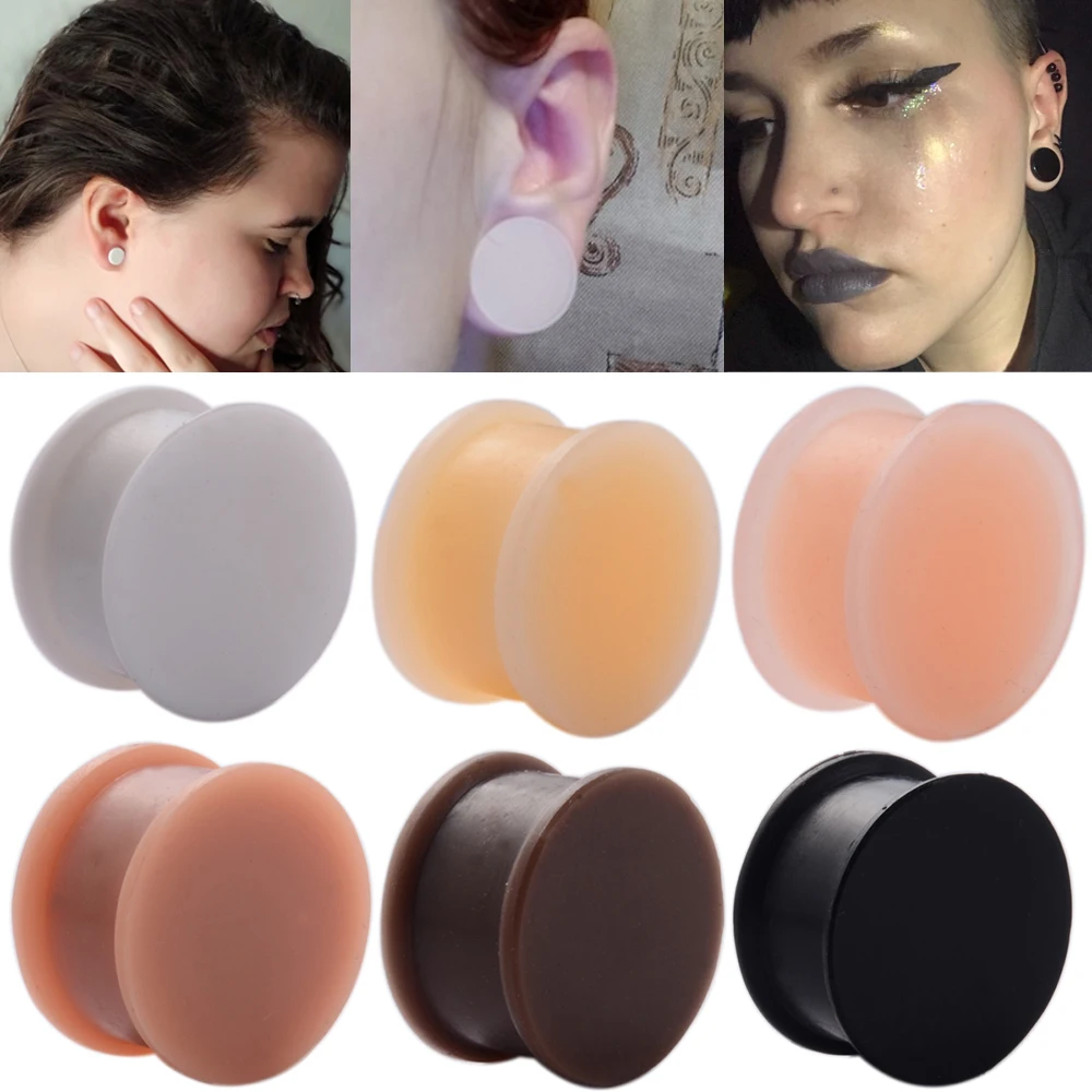 Pairs Silicone Saddle Ear Gauges Large Gauge ear plugs Ear Stretching Supersize Ear Expander Piercings Ear Stretchers 3mm-50mm