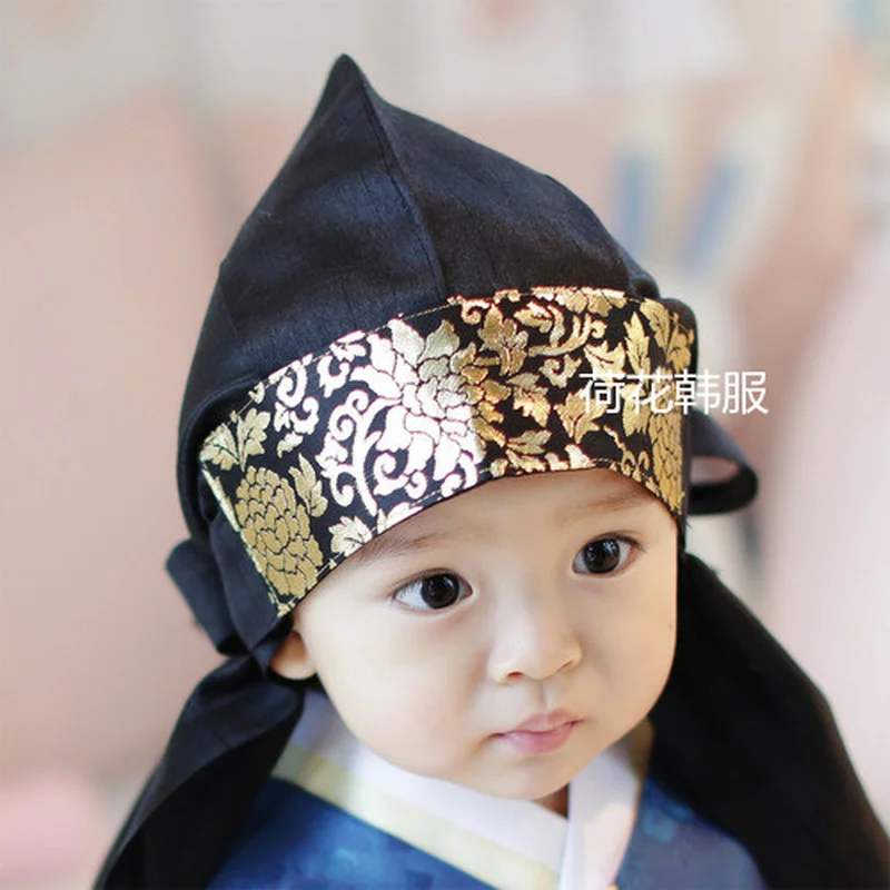 Hats Children\'s Hanbok Hat One Year Old Boy Birthday Hat Baby Props for Photography Newborn