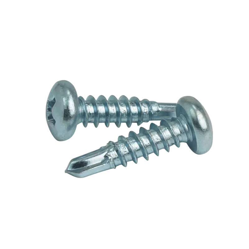 LUHUICHANG 10pcs  M4.2 M4.8 Sizes Self-tapping Screws Galvanized Screws Cross Recessed Pan Head Screws for Woodenwork