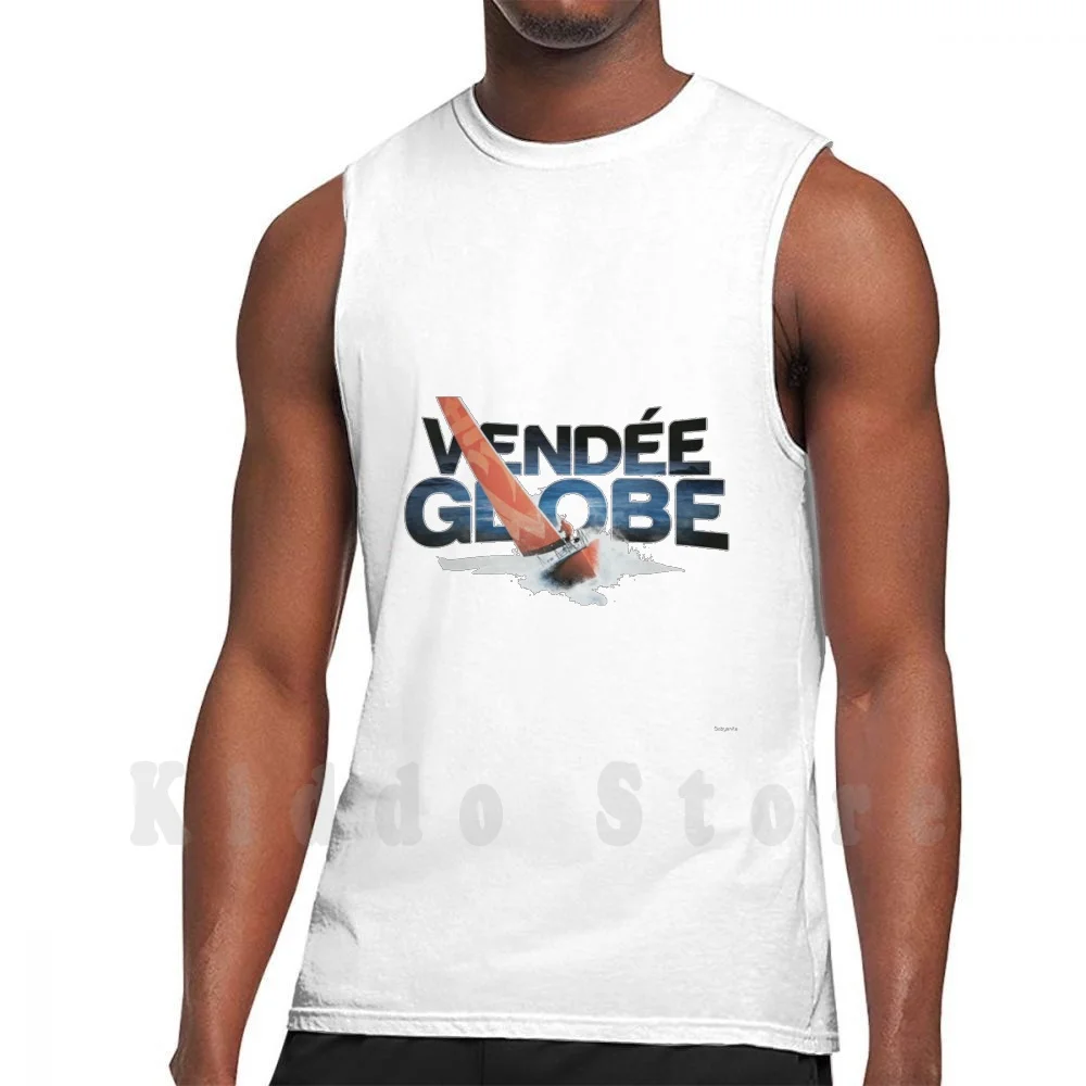 Vendee Globe Brittany Tank Tops Vest 100% Cotton Vendee World Race Boats Boat Navigator Sand Olonne France Sea