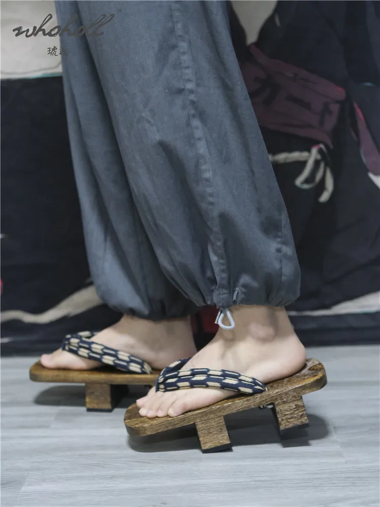 Summer Man Women Home Slipper Japanese Geta Wooden Clogs Flip Flops Anime Samurai Cosplay Shoes Thick Bottom Platform Sandals