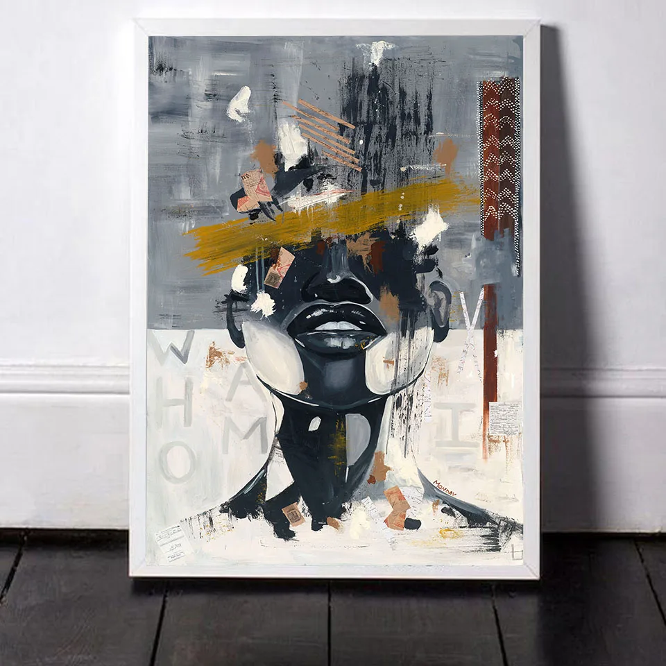 Canvas Painting African American Art Identity Crisis Posters and Prints Wall Pictures For Nordic Living Room Home Decor No Frame