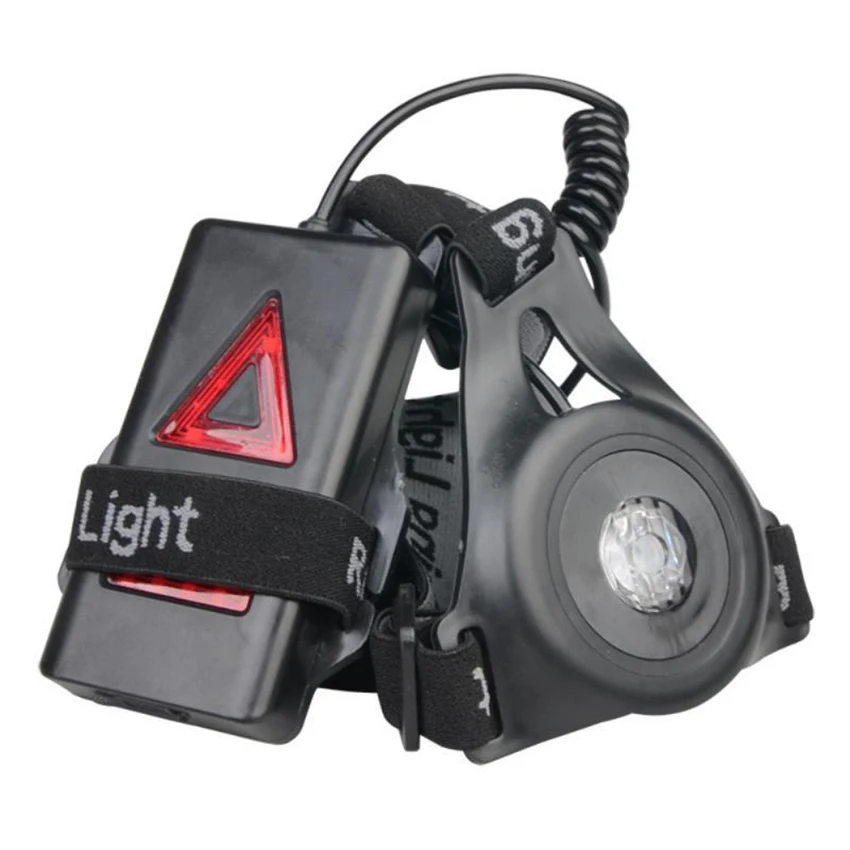 Luce di marcia notturna, faretto a LED ricaricabile USB con spia di sicurezza, attrezzatura da corsa impermeabile per esterni, escursionismo
