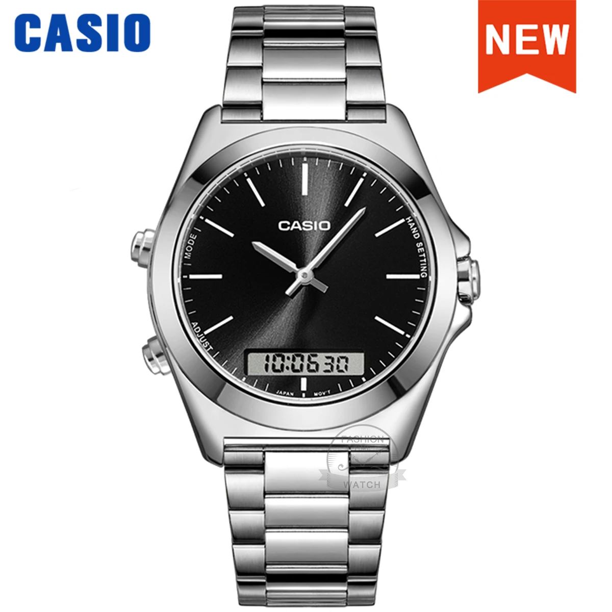 Casio watch men top set 50m Waterproof quartz Chronograph, alarm