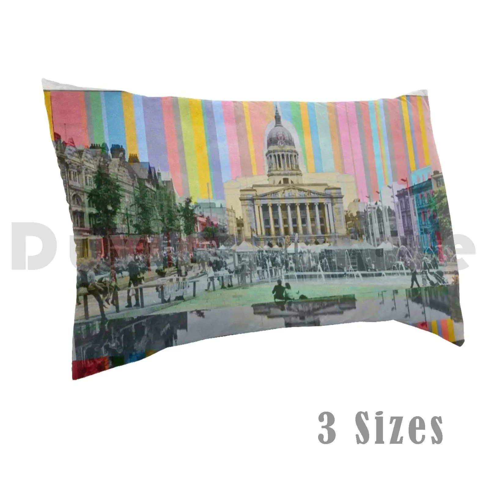 Conheça você na esquerda capa de almofada cor leão Nottingham Lion Market Square Forest Notts Robin Hood