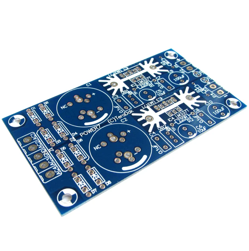 LM317 LM337 AD-DC Dual Voltage Adjustable Regulated Power Supply Bare PCB Board For Preamp Amplifier