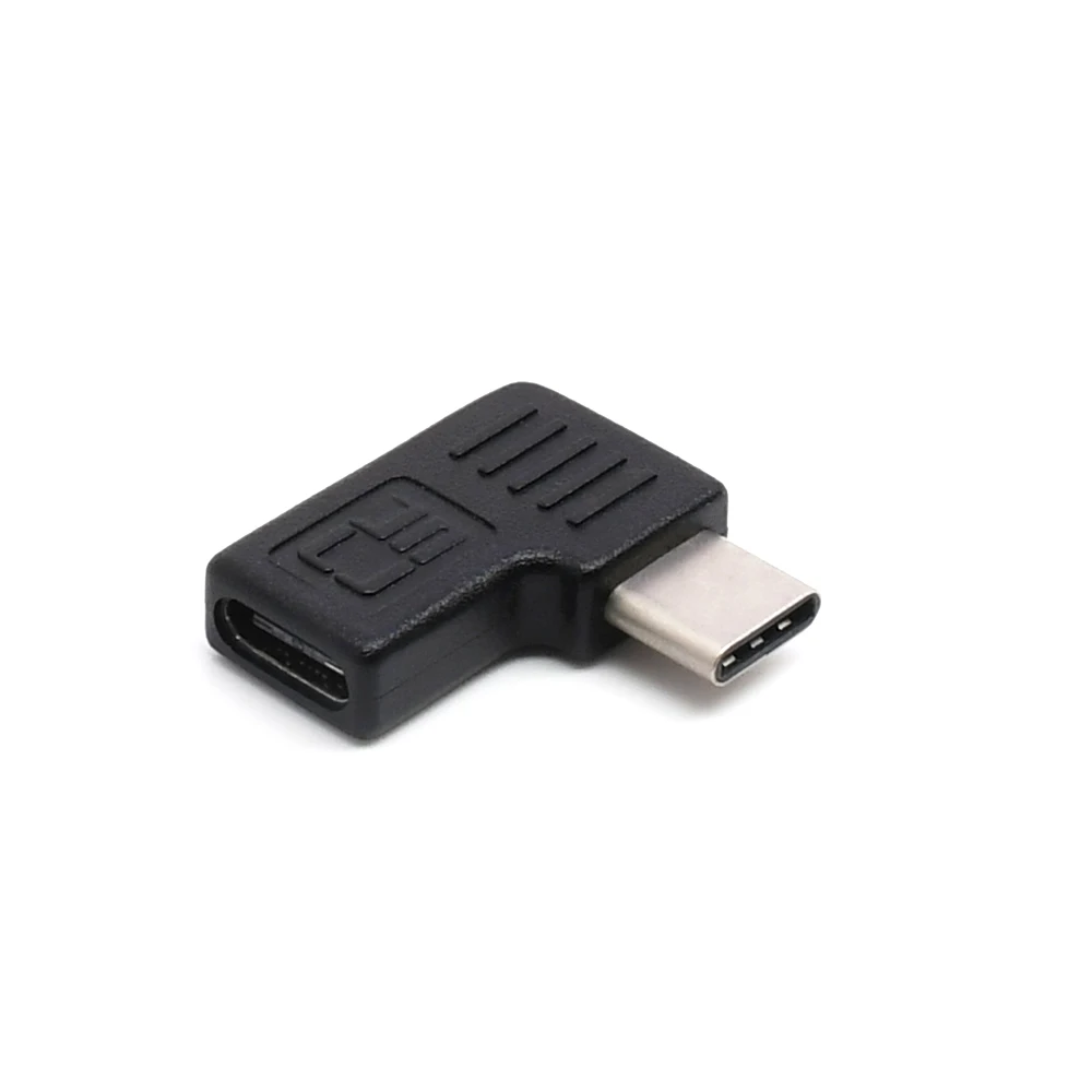 

90 Degree Right & Left Angled USB 3.1 Type-C Male to Female Extension Adapter for Macbook Laptop & Tablet & Mobile Phone