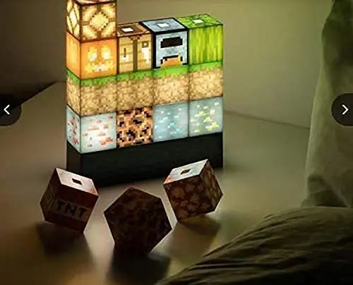 ace-littles drop shipping Pixel Square Mosaic Table Lamp, Creative Building Shape Can Be Freely Spliced Night Light