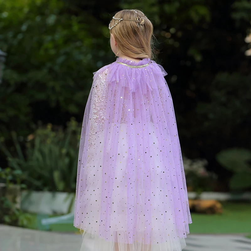 2-10 Jahre Neue Mädchen-Umhängejacke Regenbogen-Netzstoff Modischer Niedlicher Prinzessinnen-Umhang Bunter Tüll-Umhang Party-Geburtstagsgeschenk Kinderkleidung – Detail 8