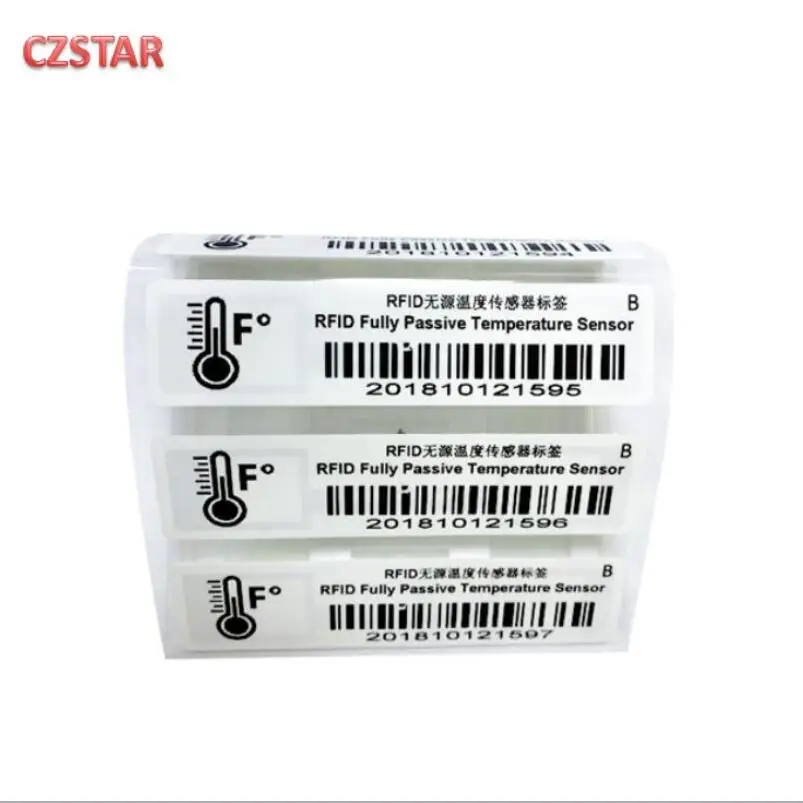 

Czstar 3 шт. датчик температуры UHF RFID пассивная наклейка тег Водонепроницаемая цепочка для холодной перевозки пищевых продуктов температура uhf rfid тег