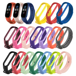 Bracelet en silicone coloré pour Xiaomi Mi Band 5 et 6, bracelet de montre de sport, accessoires de bande intelligente