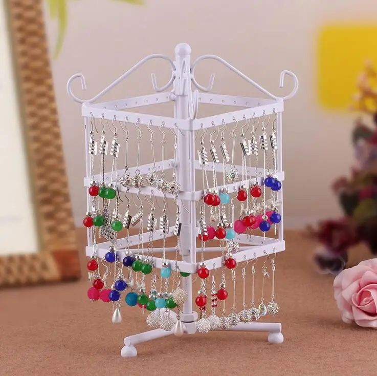 High Quality  96 Holes Earrings Stud Necklace Jewelry Display Jewllery organization Multifunctional Metal Display Stand Holder