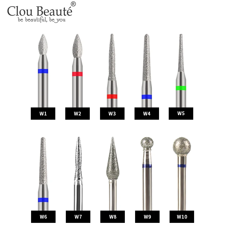 Clou Beaute เล็บ Professional เล็บเครื่องมือเจาะไฟฟ้าทำความสะอาดหนังกำพร้าโรตารี่สำหรับเล็บแปรงทำความสะอาดเล็บ