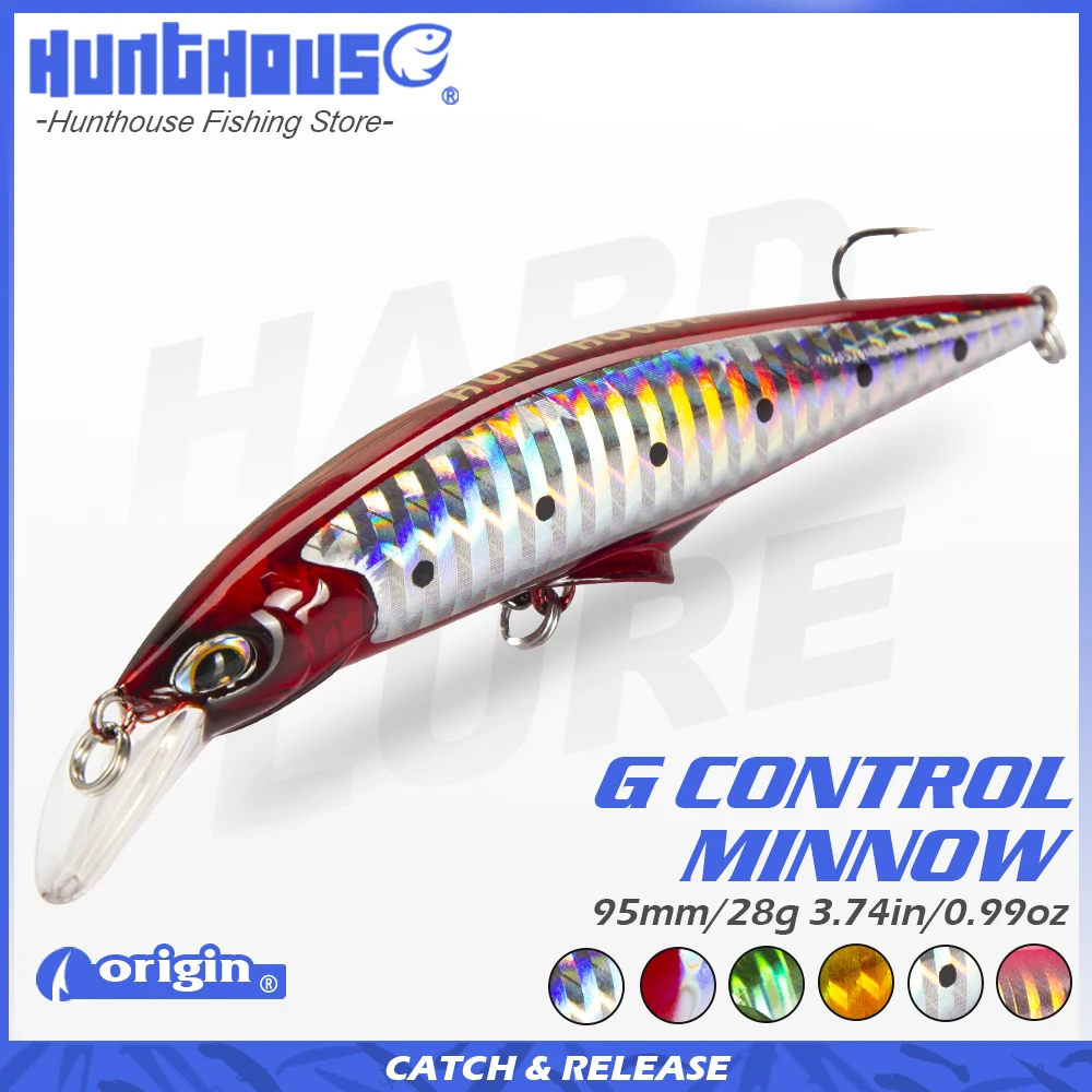 Hunthouse 5pcs G-control minnow sinking lure 95 120mm 28 41g fishing swimbait leurre pescar jerkbaits seabass hard fake bait lur