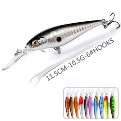 1pcs Minnow Crankbaits Fishing Lure/Accessories/Tackle Artificial Bait Hard Wobbler For Trolling/Fish/Pike Seabass Swimbait sea