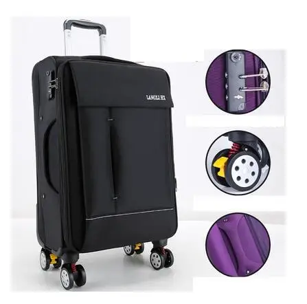 Luggage Suitcase Oxford Spinner suitcase Men Travel Rolling luggage bag On Wheels Travel Wheeled Suitcase travel trolley bag