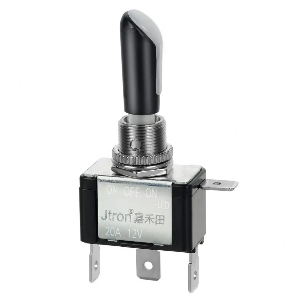 Jtron 12mm toggle switch on-off-on 12v 20A blue led switch illuminated 3 position 4P SPDT kippschalter schlüsselschalter