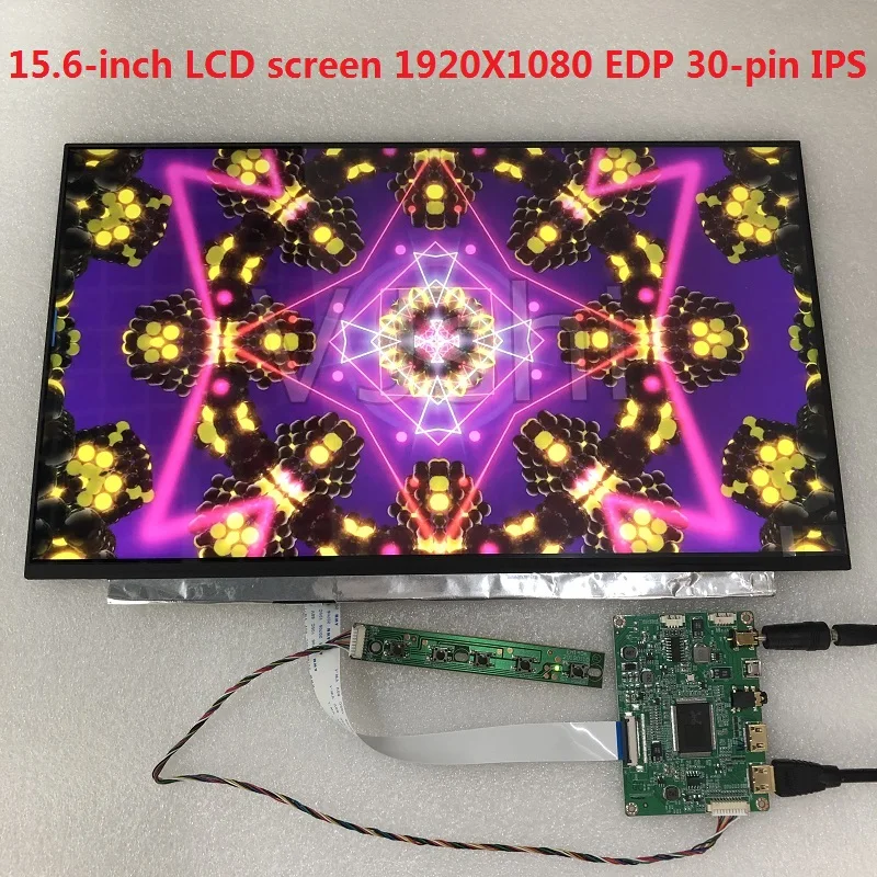 15.6-inch 1920*1080 UHD capacitive touch LCD screen DIY equipment monitoring and driver board HDMI 5 v USB display module Raspbe