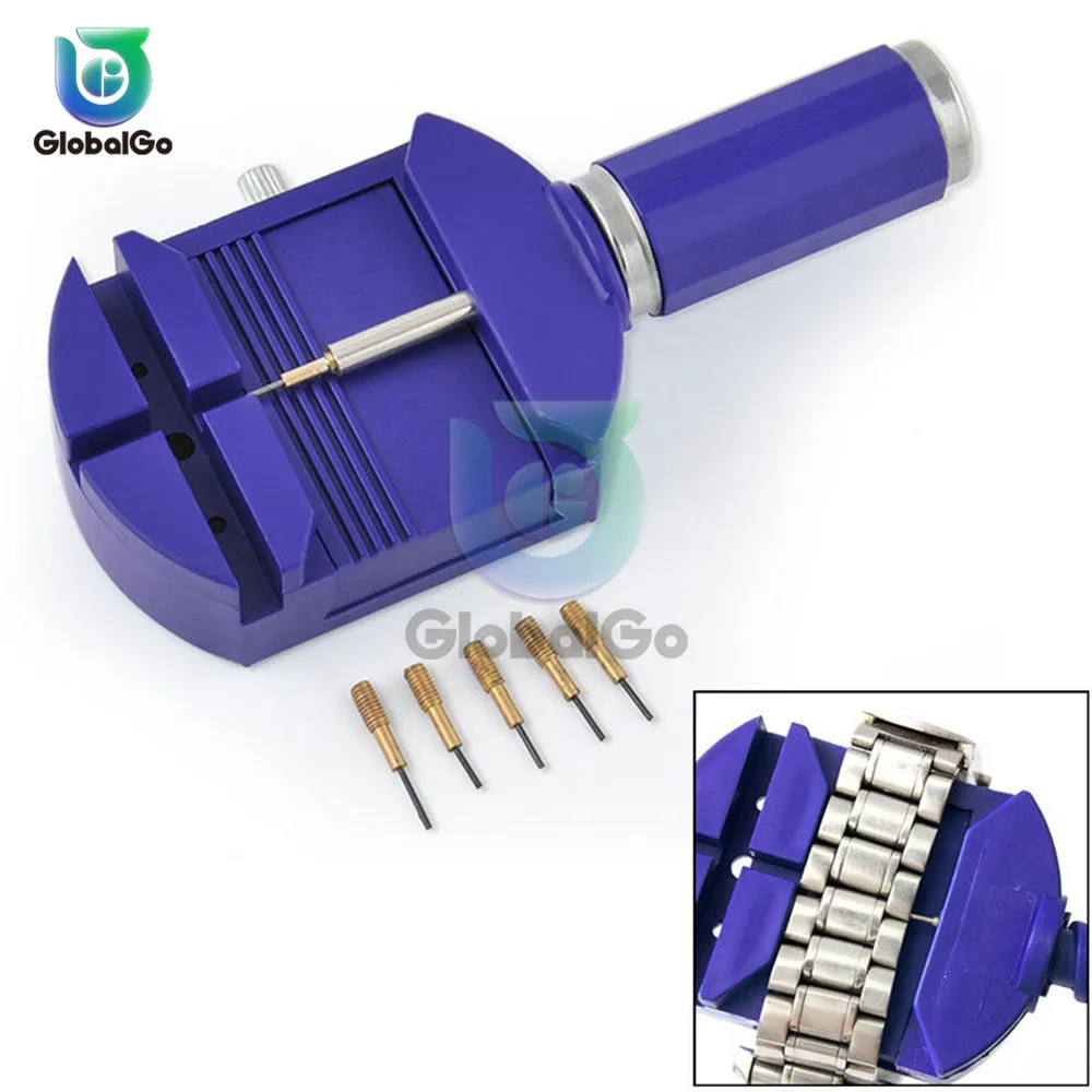 Bracelet Wrist Watch Band Adjuster Repair Tool Set Link Strap Remover Tools With 5 Pins Removal Tool