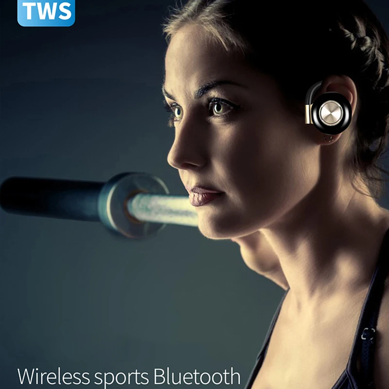 2023 V5 TWS Bluetooth earphone Wireless sport Earbuds True Wireless Twins Ear-hook With Mic