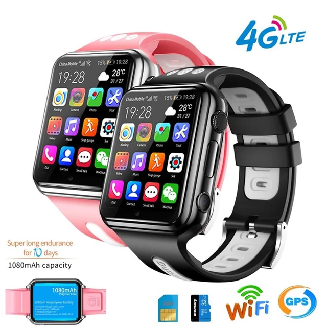 Soleeanre Smart Watch 4G gps wifi sim card men women Smartwatch Android 9.0 Whatsapp Google Play Video Call Monitor Tracker