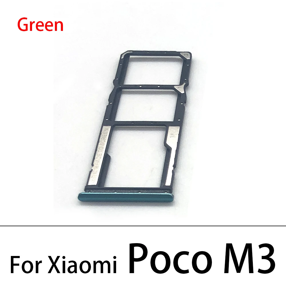 Sim Card Tray For Xiaomi Poco M3 / For Poco F3 Dual Micro SIM Card Slot Tray Holder SD Card Reader Parts