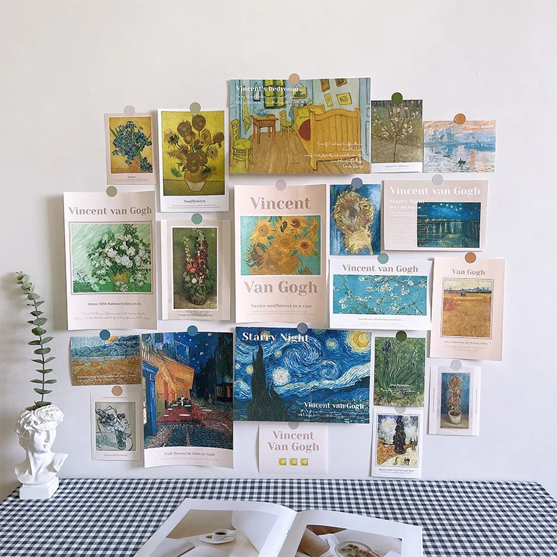 Ins Nordic Vintage Slaapkamer Muur Decoratieve Poster Kaart Creatieve Diy Home Decor Achtergrond Muurstickers Foto Props 20 Vellen