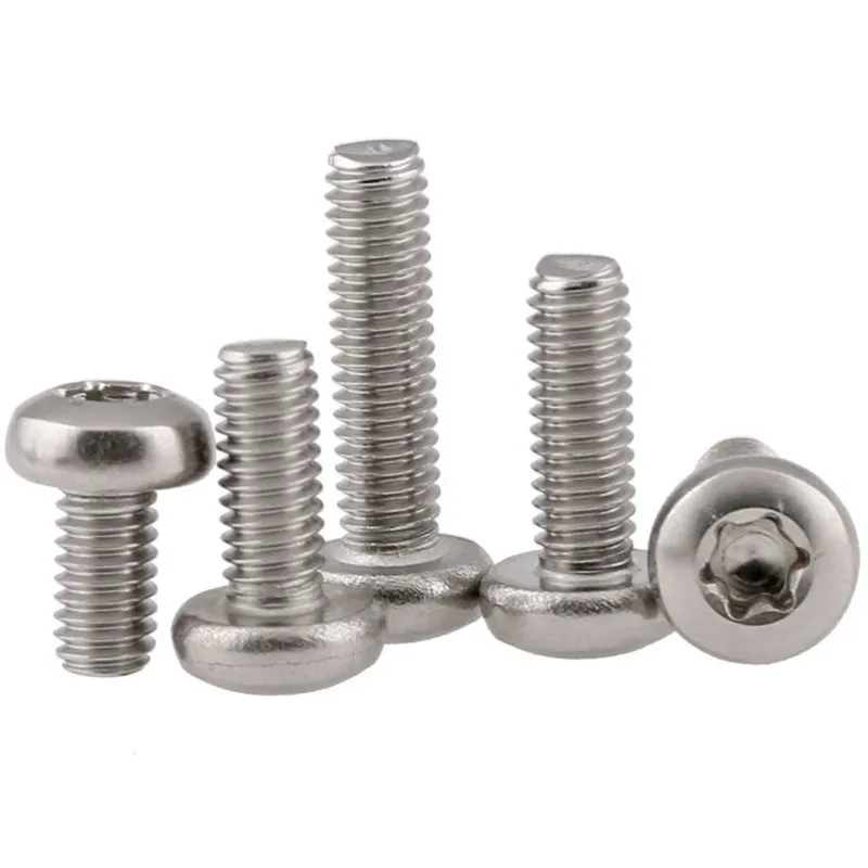 5-50PCS M1.4M1.6 M2 M2.5 M3 M3.5 M4 M5 M6 M8 304 Stainless Steel GB2672 Six-Lobe Torx Pan Screw Six Lobe Round Head Bolt