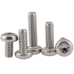 5-50 piezas M1.4M1.6 M2 M2.5 M3 M3.5 M4 M5 M8 304 Acero inoxidable GB2672 tornillo de sartén de seis lóbulo Torx perno de cabeza redonda de seis lóbulo