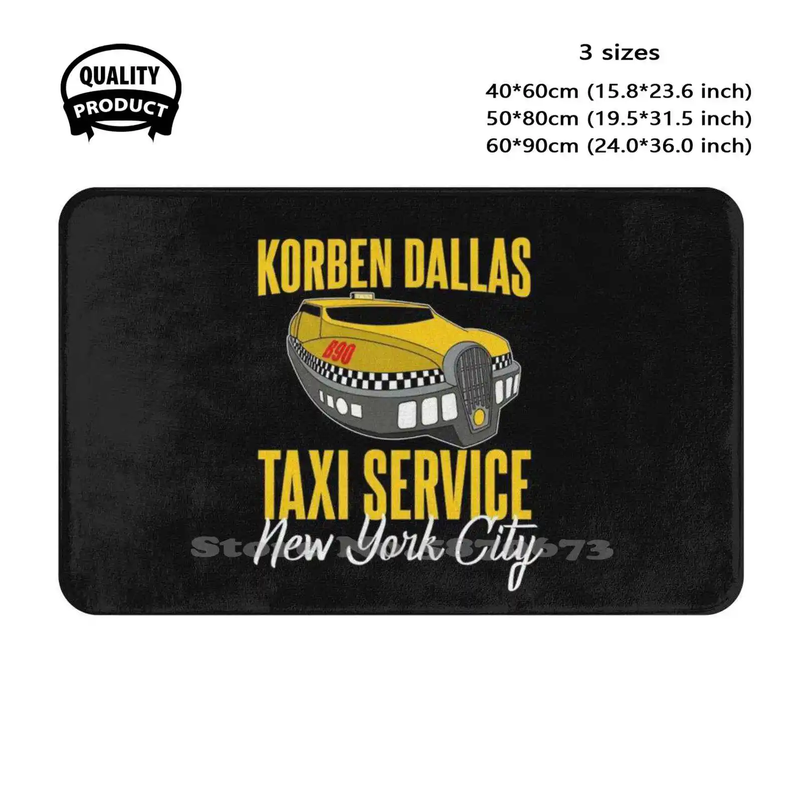 Korben Dallas Taxi Service Soft Cushion Home Carpet Door Mat Car Rug Leeloo Dallas Multipass Fifth Element Movie Film Sci Fi