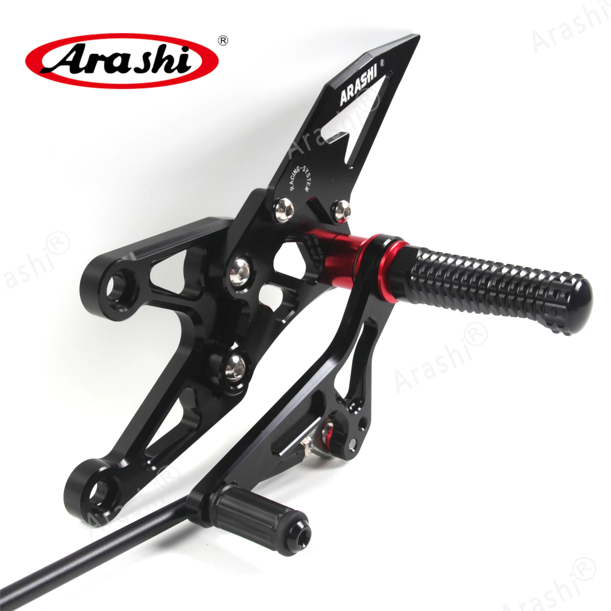 Arashi For YAMAHA YZF R1 07-08  Adjustable Footrest 2007 2008 CNC Foot Pegs Rider Rear Sets Rearset Footrest Foot Rest Aluminum