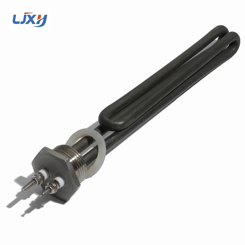 LJXH DN25 G1“ BSP Threaded Solar Water Heating Element 1KW/2KW/3KW/4KW Black SS304 Fold Tube Heater Resistance 180mm/210mm/230mm