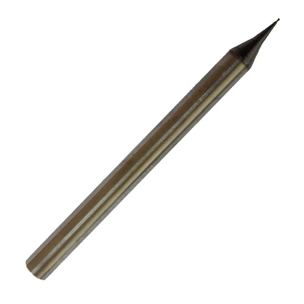 JERRAY HRC55-brocas en espiral de Micrograno, herramientas de fresado, brocas de enrutador CNC de carburo, D0.3 x 50 x D4, 2 flautas de 0,3 MM