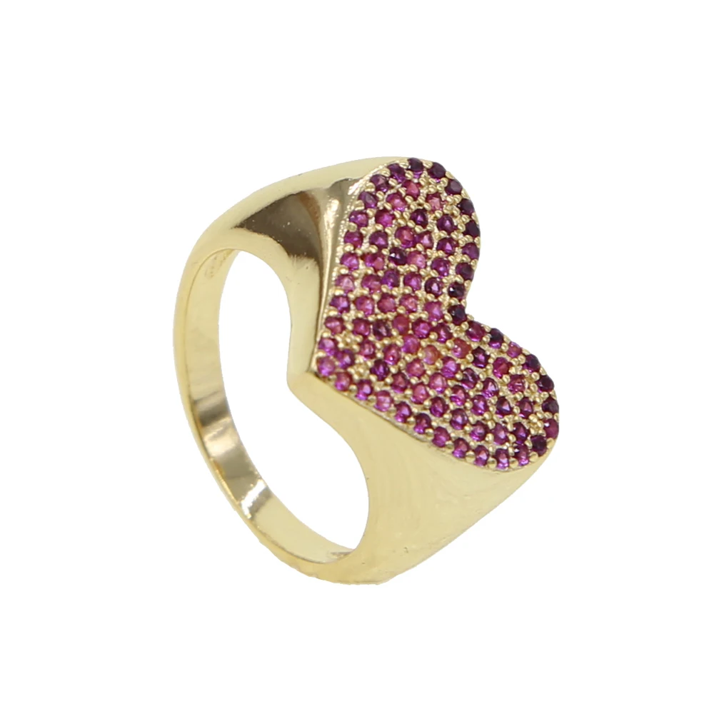 girlfriend gift Fashion Heart Shaped Crystal Ring Wedding Ring Female Engagement Ring Charm Jewelry 2019 Ring Party Gift