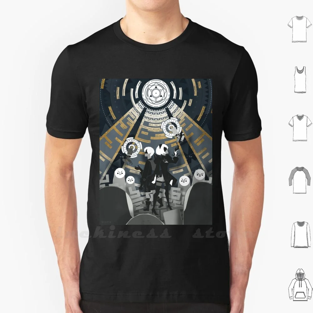 Nier : Automata T Shirt 6Xl Cotton Big Size Nier Automata Nier Automata 2B 9S Pod Pod 42 Pod 153 Pod 042 Machines Machine