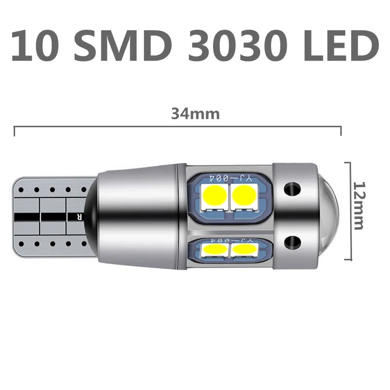 ASLENT-Ampoules LED Canbus T10 W5W, 6000K, DRL, largeur de stationnement, éclairage intérieur breton, lampe de lecture, style de voiture, 2 pièces