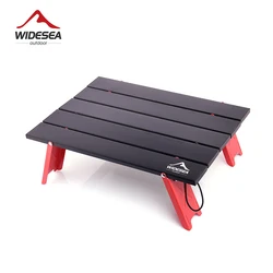 Widesea-Mini mesa plegable portátil para acampar, mesa ultraligera para Picnic al aire libre, barbacoa, excursiones, escritorio de cama para ordenador