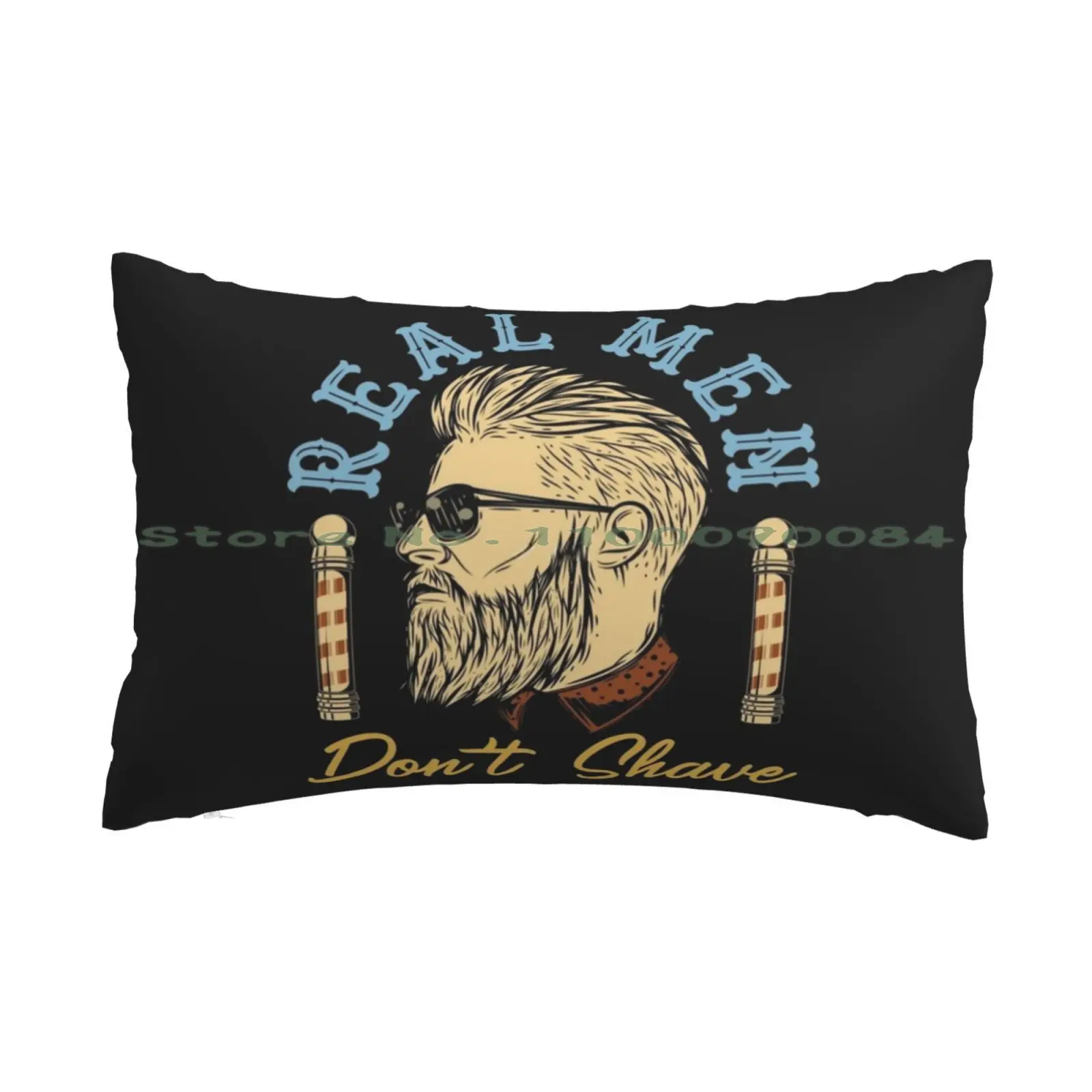 Real Men Don T Shave Pillow Case 20x30 50*75 Sofa Bedroom Vintage Funny Cool Kick Scooter Motorbike Push Scooter Retro Trick