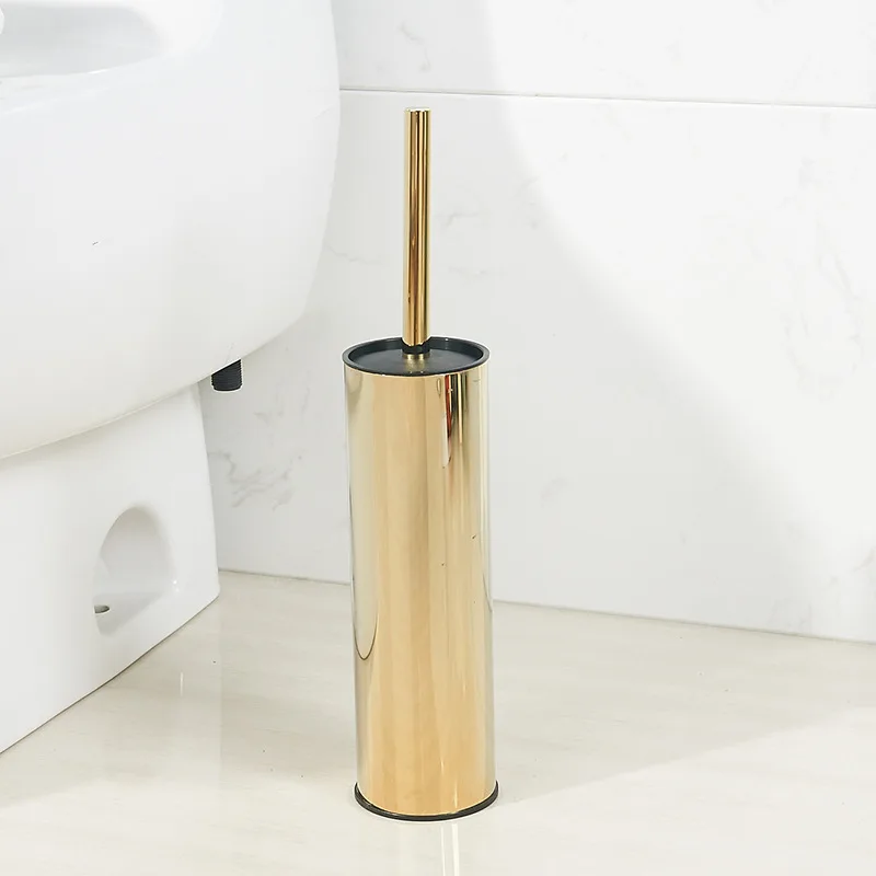 Vidric Carlisle sanitary toilet floor toilet brush holder Free perforated stainless steel toilet toilet gold