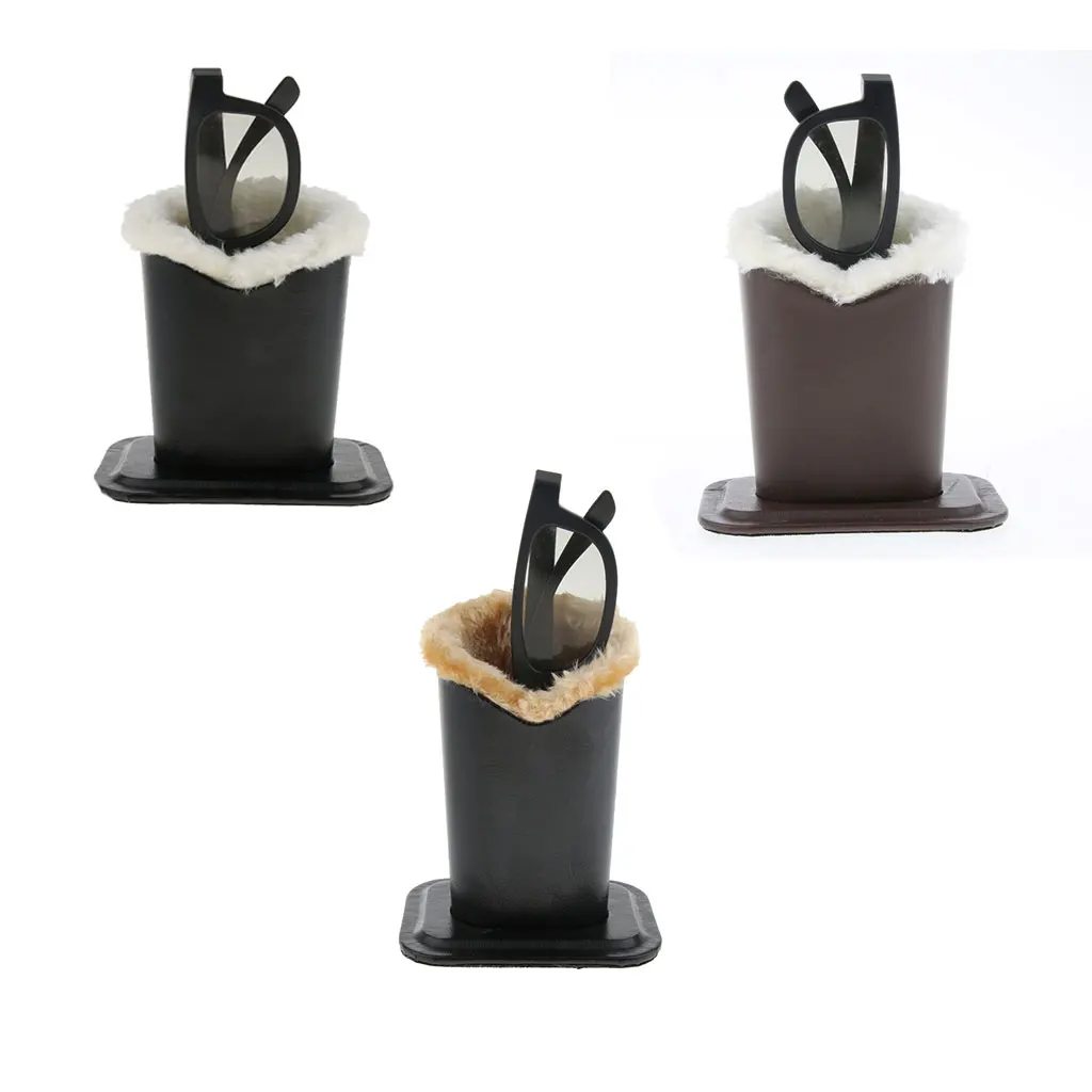 Eyeglasses Display Holder Case - Unique Fur Lining, Sunglasses Showcase Box